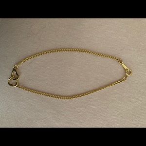14k solid gold 9 inch anklet